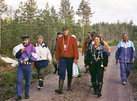 VALlilaiset retkeiliv�t elokuussa Juuassa. Foto: HILKKA JUKARAINEN