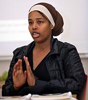 Nura Farah on toiminut maahanmuuttajajaoksen puheenjohtajana viime vuoden alusta l�htien.