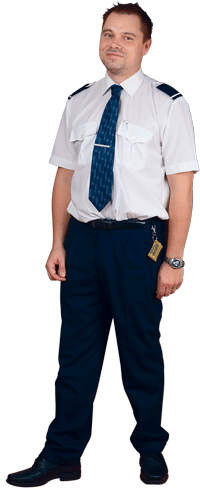 Stuertti Sami Heikkil�n ty�asu. Kuva TUULIKKI HOLOPAINEN  -> tutustu kuvan yksityiskohtiin tarkemmin